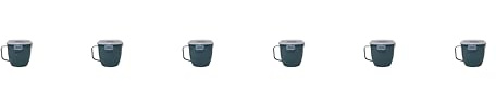 Juego de 6 tazas para microondas de 620 ml, color azul con tapa y asa, sin BPA, resistentes al calor, aptas para lavavajillas y microondas, versátiles tazas para sopa, tazas de café y vasos para