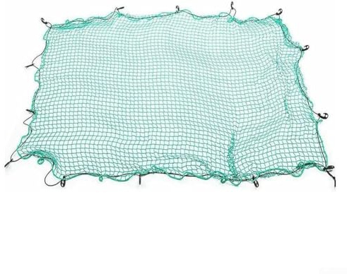 Filet de chargement élastique robuste avec crochets - Housse de protection en maille pour camion, lit, remorque, VUS, voiture, coffre, plage, bateau, van - 1,5 x 2 m - Vert (1,5 × 2 m)