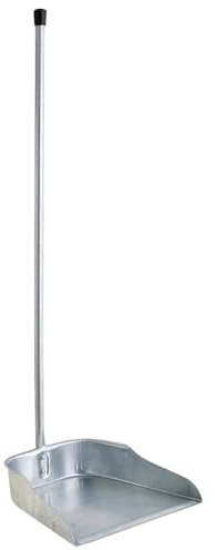 Recogedor - recogedor galvanizado con mango de 75 cm, resistente y duradero, ideal para recoger escombros y desechos de manera eficiente.