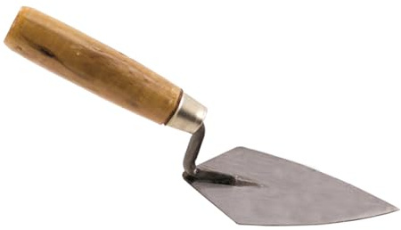 5 Bricklayers Trowel Pointed | Carbon Steel Blade with Wooden Handle | Masonry, Plastering & Brickwork Tool (125mm)
