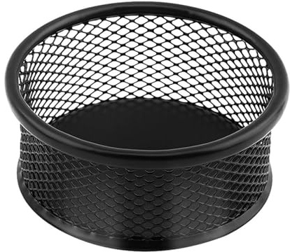 Büroklammernhalter, Ablage für Schreibtischnadeln, 9 x 3,5 cm, stapelbarer Behälter für Netzschalen, Aufbewahrungsspender mit Clips, Schreibtischzubehör, Schwarz