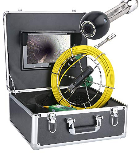 VGVSBG Telecamera per ispezione Tubi WiFi da 10 Pollici Videocamera per ispezione fognature Industriale Digitale da 17 mm Videocamera per ispezione fognature Ip68 Tubo di Scarico Impermeabile Boresc