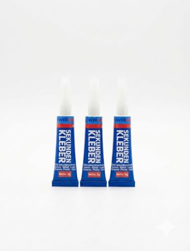 Ameisenkeks Colla istantanea extra forte – Set da 3 (3 x 3 g) – Colla universale per metallo, legno, plastica, ceramica e pelle – Colla istantanea per riparazioni rapide ed efficienti
