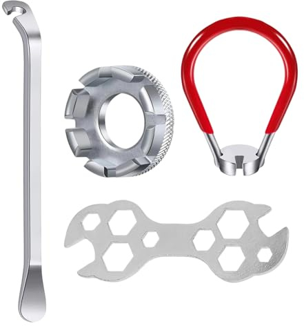 Llave Radios Bicicleta y Llave de Múltiples Orificios, Kit de Herramientas de Reparación para Bicicleta de Montaña y Carretera, Accesorios para Ajuste de Radios 10-15G, Herramientas Bicicleta