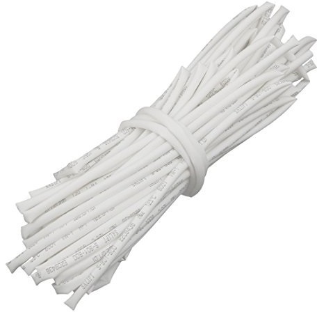 Aexit 32,8Ft Lunghezza 2mm Dia interno Filo termoretraibile isolato con manicotto avvolgente Filo bianco ID: 616090