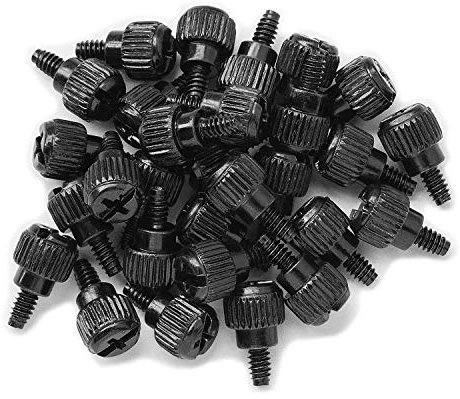 VAPKER 50PCS 6 # -32x6 M3.5 PC Computer Case Viti Pollice Viti Nero Zinco per Hard Drive Computer Case Scheda Madre Fan Power Graphics