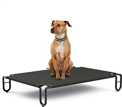KORIMEFA Brandina per Cani Lettino Rialzato per Cani Grande Cuccia Cane Interno Esterno Brandina Cane Taglia Grande Lettino Rinfrescante per Animali Domestici, 122x85cm (L)