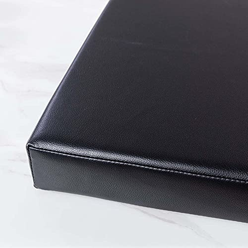 Dhao Coussin de chaise carré imperméable pour chaise de jardin en rotin résistant à l'eau pour extérieur, terrasse, salle à manger, noir, 40 x 40 x 5 cm