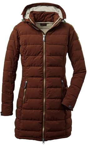 killtec Parka trapuntato da donna funzionale con cappuccio rimovibile, Foglie autunnali, 38 EU