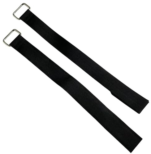 Paquete de 2 bridas reutilizables con hebilla de metal resistente (4 x 70 cm)