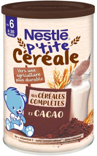 Nestlé Bébé P'tite cereali, completamente essiccati, cacao - dai 6 mesi - scatola da 415 g