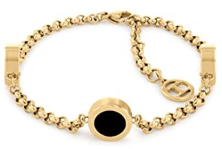Tommy Hilfiger Jewelry Armband für Damen in Gelbgold mit Schwarzem Onyx - 2780659