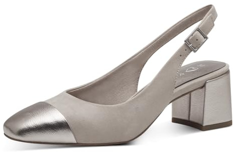 MARCO TOZZI Donna Décolleté morbido Feel Me plantare morbida fodera interna Vegano Vegano, beige (DUNE COMB), 41 EU
