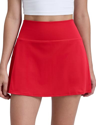 CRZ YOGA Butterluxe High Waisted Tennis Skirts | Built-in Shorts with Pockets, Extremely Soft, Casual, A Line, Stretchy, Mini, Skort for Women