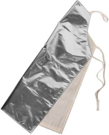 WOONEKY Delantal de Seguridad Resistente al Calor Aislamiento Ignífugo y Diseño Ligero de Aluminizado para Aplicaciones Industriales y Cocina Profesional