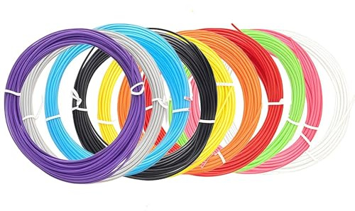 Jecdfs filamentos lapiz 3d, Filamento PLA 1,75 mm para bolígrafos 3D - 50 metros en 10 colores vibrantes, recargas ecológicas y no tóxicas, compatibles con la mayoría de bolígrafos 3D profesionales