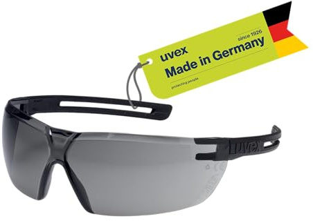 Uvex tune-up Schutzbrille – Sicherheitsbrille mit 100% UV-Schutz - metallfrei, Anti-Beschlag & kratzfest – superleicht (23g) - schwarz, grau 23%