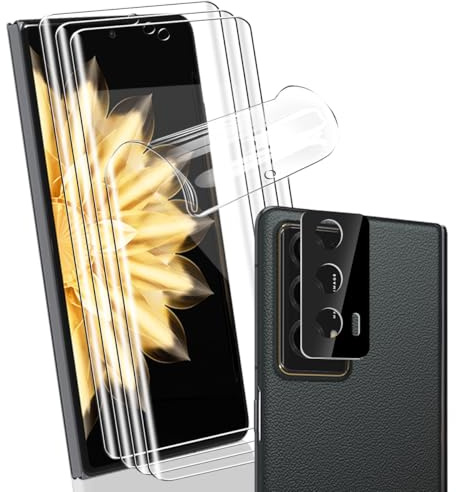 Yonntmmi folie für Honor Magic V2 Schutzfolie 4+1 Stück, flexibler TPU-Folie mit Kameraschutz Panzer Schutz Glas, Blasenfreie Weich, Anti-Kratzer, HD TPU für Panzerglas für Honor Magic V2
