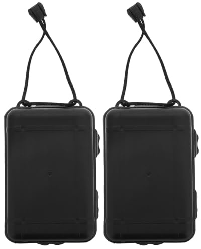 Angoily Lot de 2 boîtes de rangement en plastique robuste avec couvercle hermétique - Taille moyenne - Porte-flèches portable pour tir à l'arc et chasse en plein air
