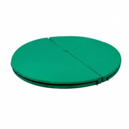 Milageto Materassino Anti-Caduta su Misura Tappetino Rotondo in Schiuma Spesso e Ammortizzante Materasso Protettivo EPE per Danza Aerea, Stretching And Balance, Verde, Diametro 120cm, Spessore 3cm
