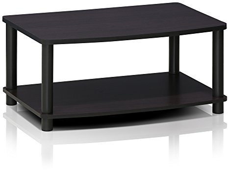 Furinno Soportes de TV sin herramientas Nogal oscuro