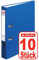 Herlitz 9942582 Ordner maX.file protect A4 5cm dunkelblau, PP-Kunststoffbezug/Papier hellgr. besch. 10er Packung (dunkelblau | 10er)