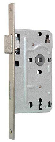 KFV Buntbart-Einsteckschloss 104 - Stulp eckig - 20mm Stulpbreite - silber - inkl. 1 Schlüssel - 72mm Entfernung - 8mm Vierkant (DIN links)