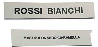 1 schwarzes Etikett auf weißer Türsprechanlage aus dünnem kunststoffbeschichtetem Papier, selbstklebend, ca. 1,2 x 5,5 x 6 cm, ca. oder Briefkasten, Namensschild zur Kennzeichnung von jeglichen