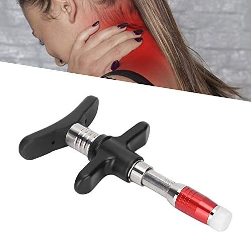 TMISHION Einstellwerkzeug, 10 Stufen Tragbares Skoliose Adjuster Wirbelsäule Aktivator Manuelles Einkopf Wirbelsäulen Massagegerät Zur Muskelentspannung(rot)