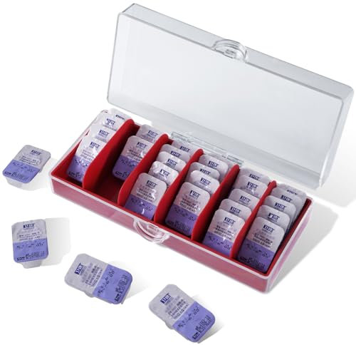 VORDRASSIL Daily Contact Lens Organizer for Daily Colored Contact Lenses, Disposable Contact Lens Dispenser, Clear Plastic Box for All Brands Daily Lens.