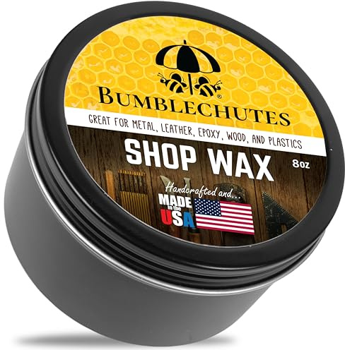 Bumblechutes All-Purpose Shop Wax - All Natural Metal and Wood Wax Finish Paste for Woodworkers, Beeswax Carnauba Wood Protector for Epoxy, Plastic, Metal, Leather, Furniture & Workshop Tools - 8 oz