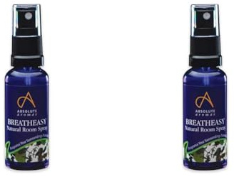 Absolute Aromas Natural Breatheasy Room Spray 30ml - A Blend of 100% Pure, Natural Essential Oils Including Tea Tree and Peppermint (Pack of 2)