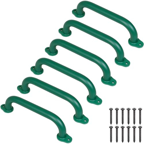 SELEWARE 6PCS Haltegriffe Spielturm Spielplatz Haltegriff - Rutschfeste Sicherheitsgriffe Kinder Spielgeräte für Innen und Draußen, Schaukel, Spielhäuser, Klettergriffe, Baumhäuser, Klettergerüste