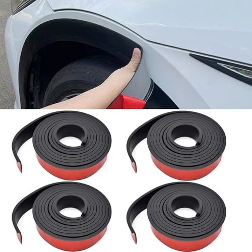 Aartner 1,5m Protezioni Universali Parafango, 4 Pezzi Autoadesive Estensione Parafango, Allargamento Passaruota, Protezioni Passaruota in PVC, Coperture Ruota per Protezione e Decorazione dell'Auto