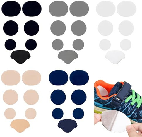 EUYKQNOI 35 Pezzi Toppa per Riparazione Scarpe,toppe per scarpe bucate in punta,toppe adesive ripara buchi scarpe,per punta e tallone di sneakers e tacchi alti,pratiche e resistenti patch scarpe