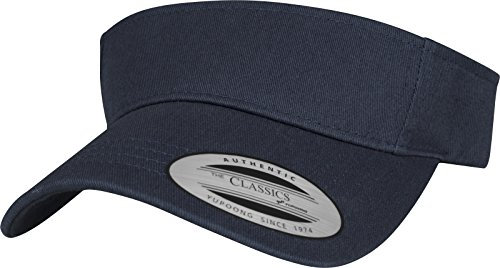 Flexfit Yupoong Damen und Herren Curved Visor Cap - Unisex Sonnenblende mit Klettverschluss - Farbe navy one size