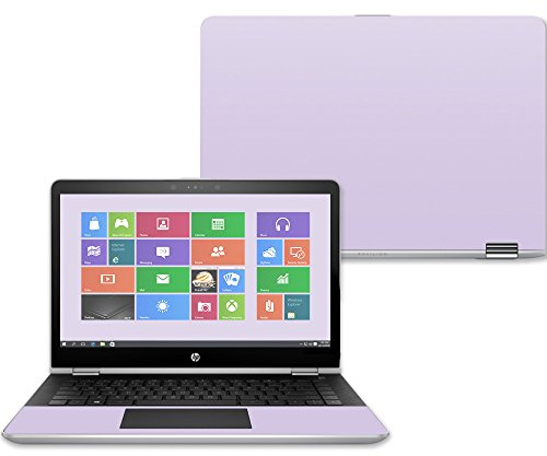 Mightyskins Skin Compatible with Hp Pavilion X360 15 (2017) - Solid Lilac | Protective, Durable, and Unique Vinyl Decal Wrap Cover | Easy to Apply, Remove, and Change Styles | Made in The USA