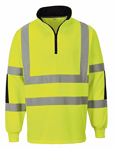 Portwest B308 Xenon Rugby Tröja Lång Ärm Polybomull Järnväg Normal Skaltyg