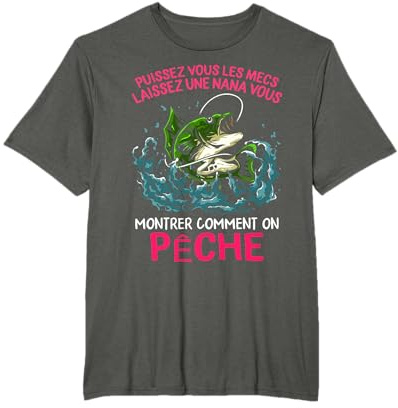 T-shirt de pêche pour femme Nana Fisherman Cadeau amusant T-Shirt