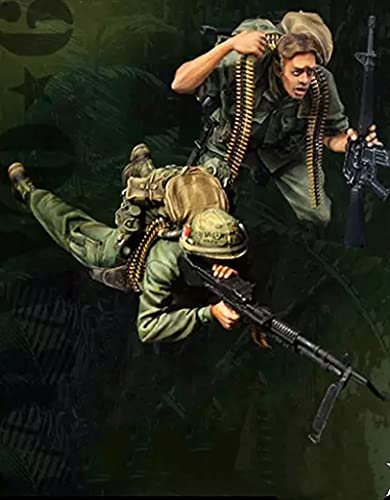 Risjc 1:35 Vietnamkrieg US Army Resin Soldatenmodell (2 Personen) unbemalt und unmontiert Miniaturmodellbausatz/R50319