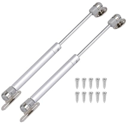JZK 2X Gas Hydraulic strut Stay Lift Hinge Piston arm Damper 80N for Heavy Flap Door, Soft Close lid Support for Large Toy Box lid, Cupboard Door, Storage Chest lid