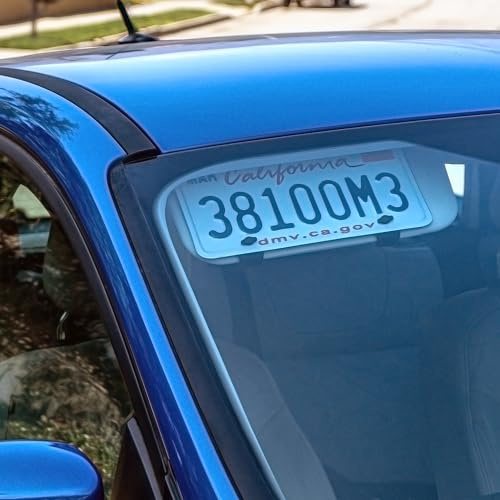 Sun Visor License Plate Mount (Universal Fit) No Drill, No Tool Install for a Clean Look and No Clutter on The Front of Vehicle (Black)