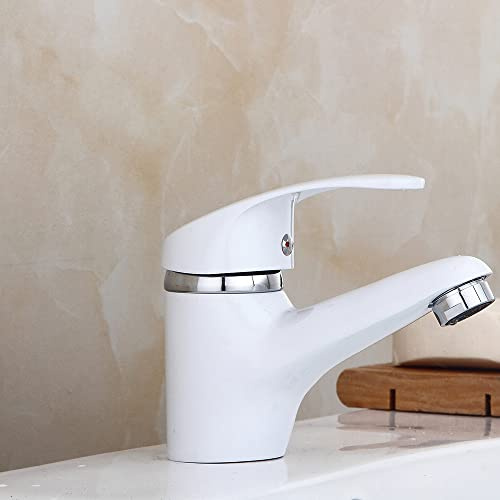Grifo de lavabo blanco grifo baño grifo lavabo mezclador monomando