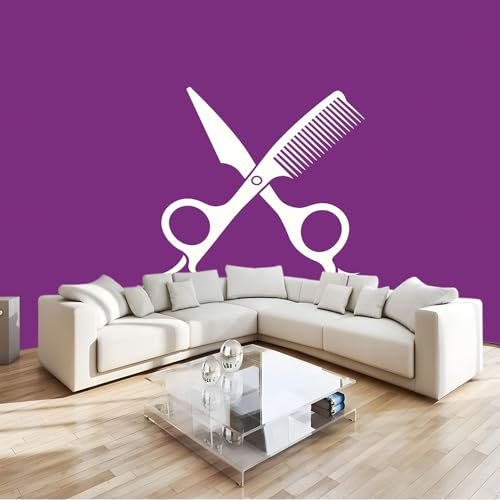 Papel pintado con tijeras simples moradas para dormitorios, sala de estar, niños, guardería, decoración de pared, póster de papel de 157 pulgadas de ancho x 110 pulgadas de alto