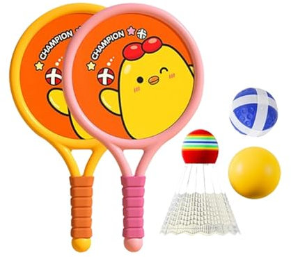 Outdoor Kids Badminton Schläger, Kinder Badminton Schläger Set | 1 Paar Sportballschläger für Kinder im Freien,Multifunktionales Spielplatz -Interaktionsspiel für Geräte für Kinder im Alter von 3 Jahr