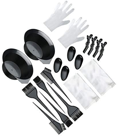 FOMIYES 20pcs Hair Dye Set Disposable Dyeing Bowl Hair Dye Kit Shawl at Home Salon Barber