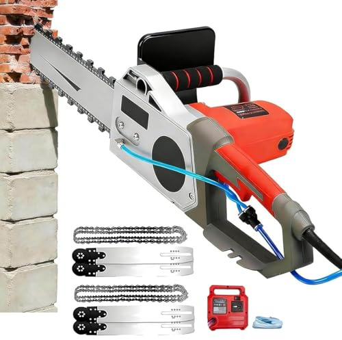 Máquina Cortadora De Muros, Motosierra Eléctrica Para Hormigón De 6000 Rpm, Motosierra De Mano Para Cortar Muros, Cortadora De Muros Eléctrica Con Cadena De Diamante(350MM CHIAN 4)