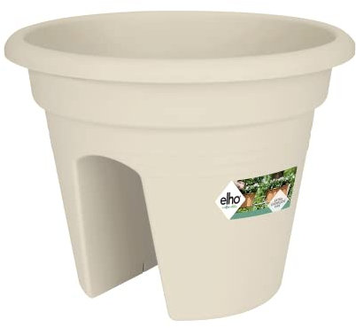 elho Green Basics Flower Bridge 30 - Jardinera - Cotton White - Exterior & Balcón - L 29.3 x A 29.3 x A22.6 cm