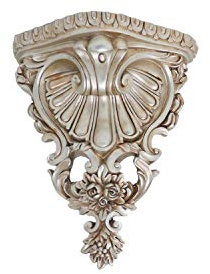 DRULINE Barocco Wandlkonsole Scaffale Supporto Ornamento Casa di Campagna Candelabro da Muro Decorazione Parete - Argento