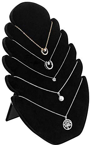 EMAGEREN Espositore per Collana in Velluto Porta Collane Organizzatore Collane per Appendere Collane Espositore per Gioielli in Velluto Espositore Bracciali Espositore da Negozio, 20 x 23 x 0,6 cm